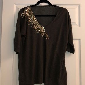 Calvin Klein olive loose fit top size medium.